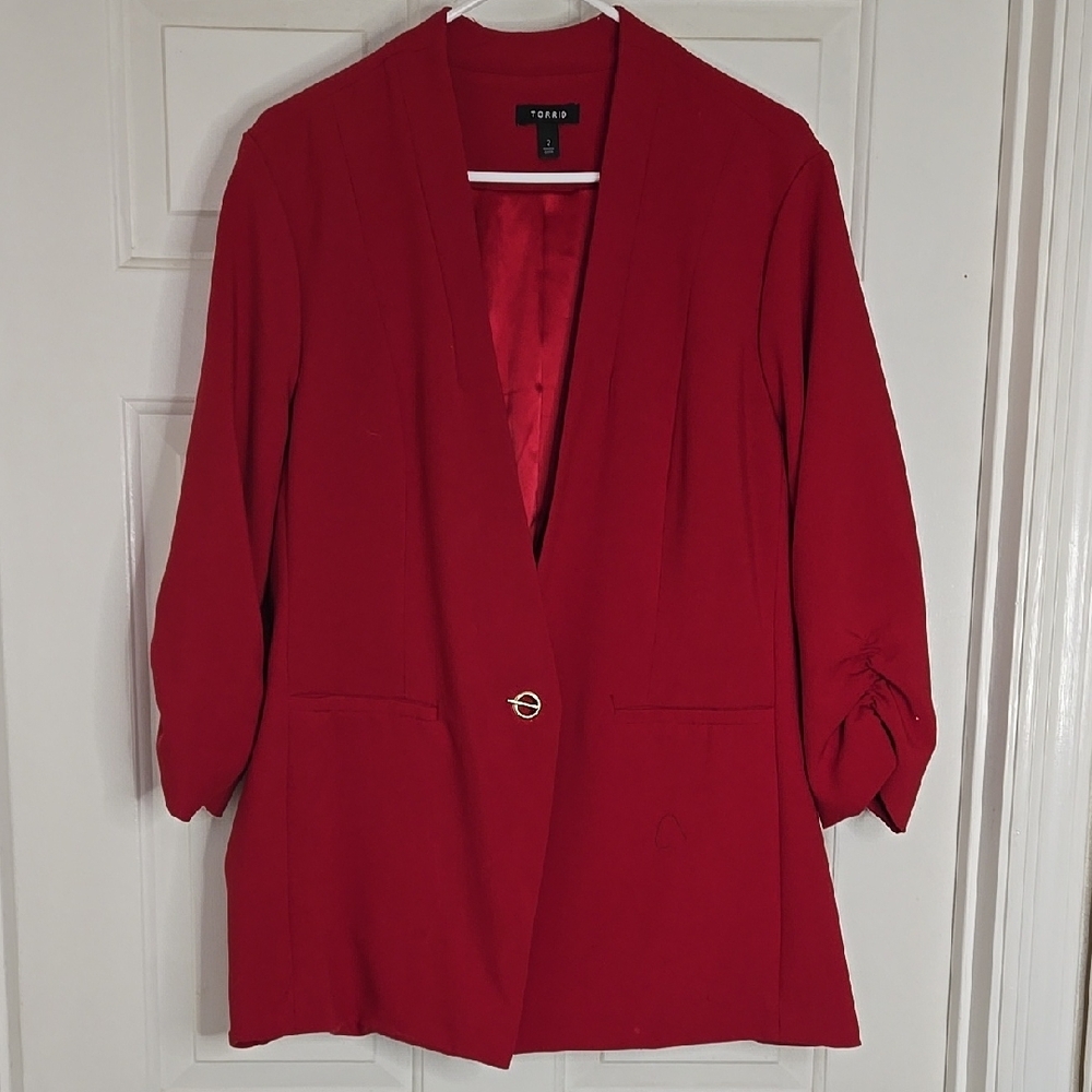 Torrid Women's Red Blazer Jacket